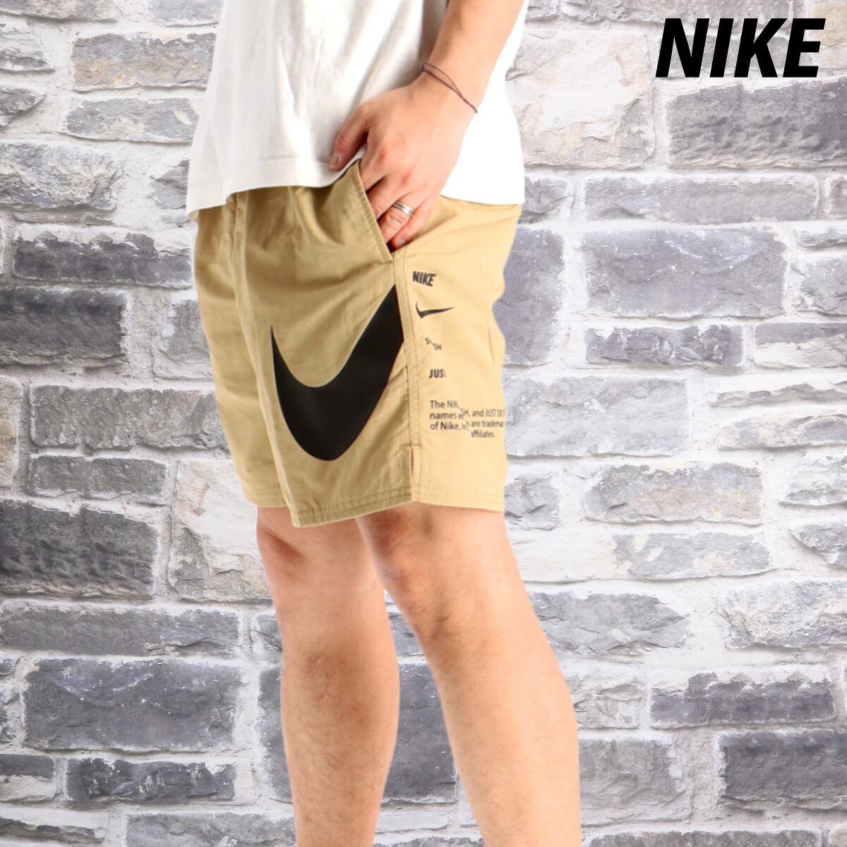 ハーフパンツ メンズ スポーツ 短パン ナイキ ブランド NIKE NESSF508 裏メッシュ 裏地付き 海 プール 水陸両用 キャンプ アウトドア 川 新作| 薄茶色 ベージュ 大きいサイズ 有 スポーツウェア トレーニングウェア おしゃれ