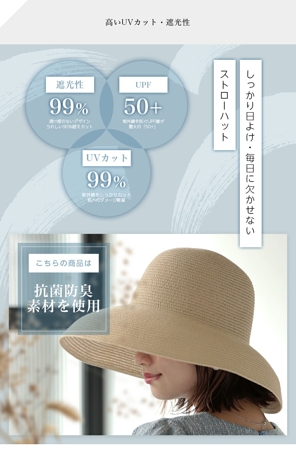 【クーポンで60%OFF】麦わらハット つば広 帽子 レディース 夏 麦わら帽子 ペーパー ストロー UV 遮光率99％ おしゃれ リゾート ハット プレゼント エレガント 母の日 お出かけ 海 ビーチ 水着 紫外線 日よけ かぶーる日傘 あご紐 旅行