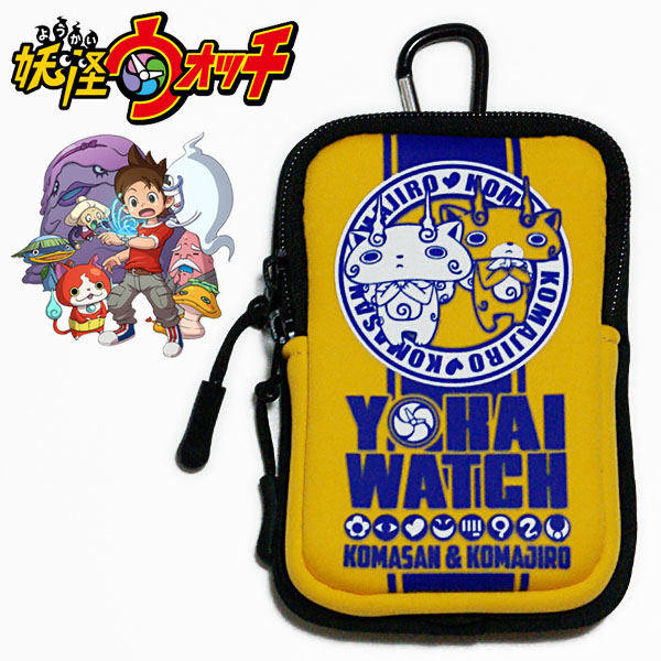妖怪ウォッチ カラビナ付きスクエアポーチ キッズ イエロー 第一ネット RCP 小物入れ 67%OFF キャラクター