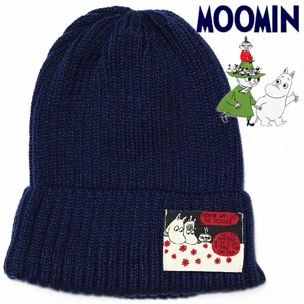 楽天市場 ムーミン ニットキャップ フラワー ネイビー レディース Moomin キャラクター 帽子 ビーニー 防寒対策グッズ Rcp 雑貨shop アド