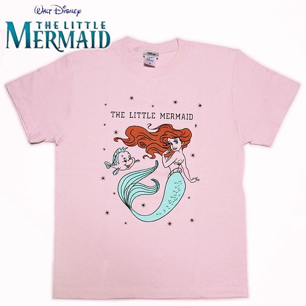 楽天市場 リトル マーメイド 半袖tシャツ なかよし ベビーピンク レディース メンズ Disney The Little Mermaid ディズニー キャラクター ウェア トップス Rcp 雑貨shop アド
