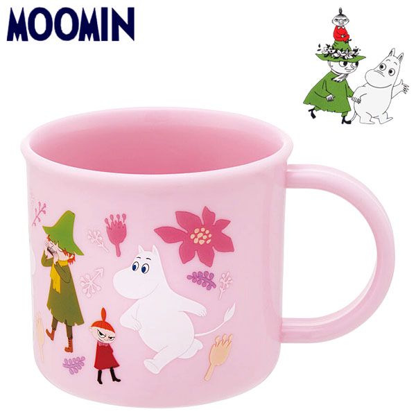 ムーミン プラコップ アニメーション ピンク キッズ 抗菌 食洗機対応 食器 KE4AAG画像