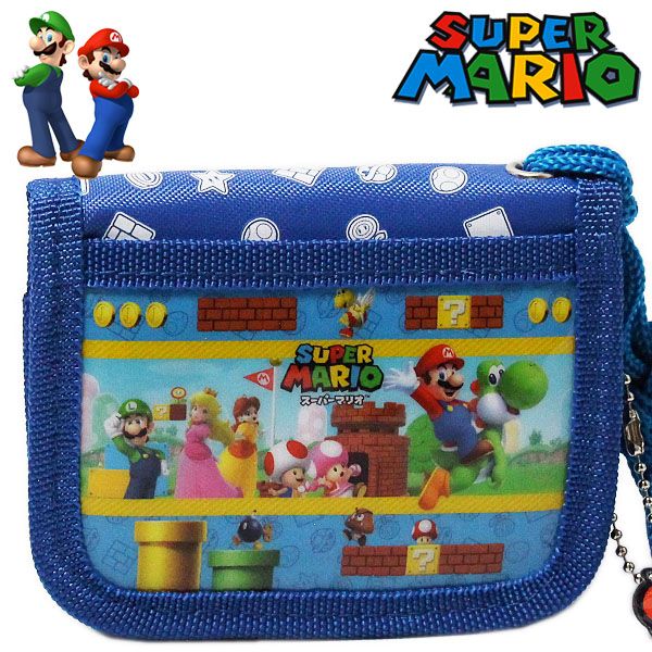 楽天市場】スーパーマリオ RFウォレット BK キッズ 二つ折りサイフ
