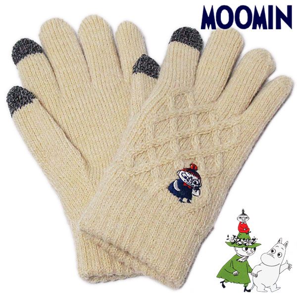 新品　ムーミン　スマホ対応　ケーブル手袋　ミイ　かじる 楽天市場】ムーミン スマホ対応ケーブル手袋 かじる レディース 防寒