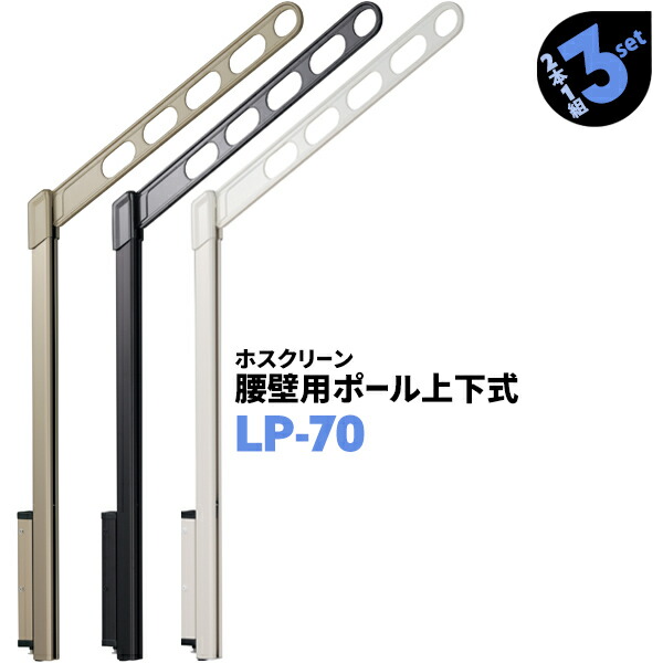 お得な情報満載 川口技研 腰壁用ホスクリーン ポール上下タイプ LP-70型 ダークブロンズ 2本組 LP-70-DB 返品種別A 