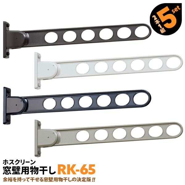 10本 RK-65 650mm 川口技研 ホスクリーン 物干し金物 屋外用 ベランダ 窓壁用【送料無料】