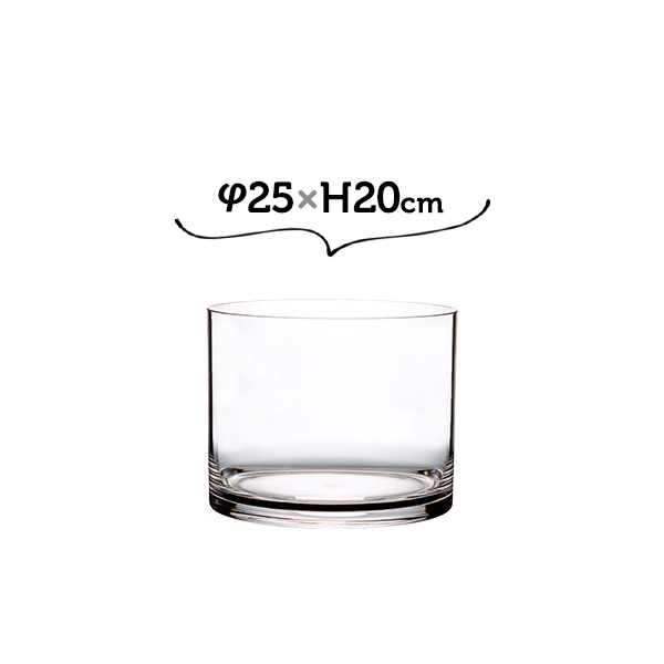 φ25×H20 PVシリンダー ホワイエ 割れない花瓶 大きめ 大きい 円柱 花瓶 透明 ガラス 割れない【送料無料】