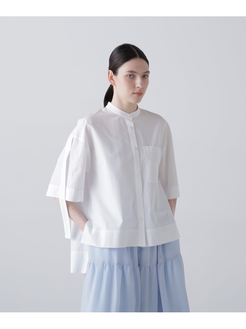 クリスピークロスブラウス ADORE アドーア トップス シャツ・ブラウス ホワイト ピンク グレー【送料無料】[ Fashion]｜ADORE （アドーア）