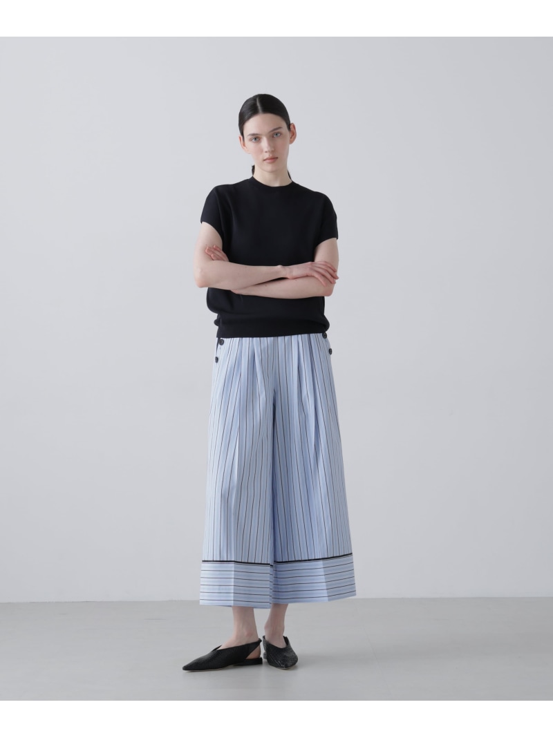 【SALE／49%OFF】ミックスストライプパンツ ADORE アドーア パンツ その他のパンツ ブルー ベージュ【RBA_E】【送料無料】[ Fashion]｜ADORE （アドーア）