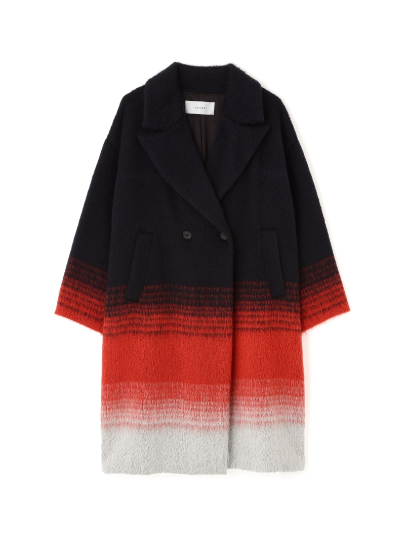 楽天市場】【SALE／30%OFF】バイカラーメリノウールロングコート ADORE