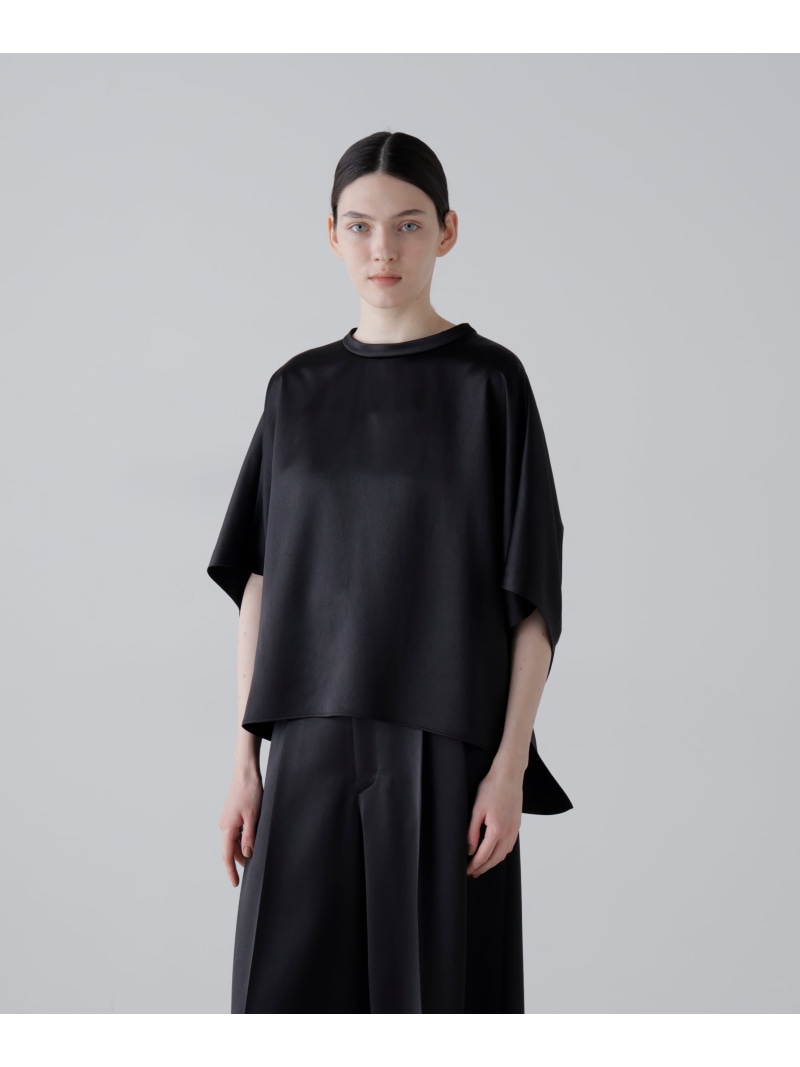 ◆ラスターサテンブラウス ADORE アドーア トップス シャツ・ブラウス ブラック ピンク【送料無料】[ Fashion]