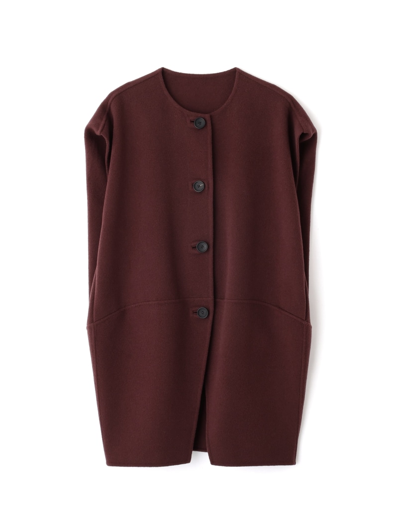 【SALE／60%OFF】ソリッドウールリバーノーカラージレ ADORE アドーア ジャケット・アウター 余分の物のジャケット・アウター ベージュ 米国海軍【RBA_E】【貨物輸送無料】[ Fashion]