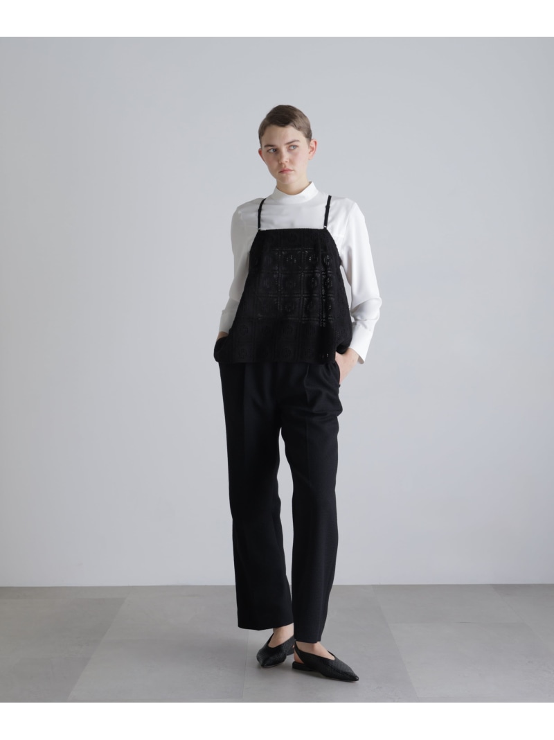 ◆コースターレースブラウス ADORE アドーア トップス シャツ・ブラウス ブラック ベージュ【送料無料】[ Fashion]
