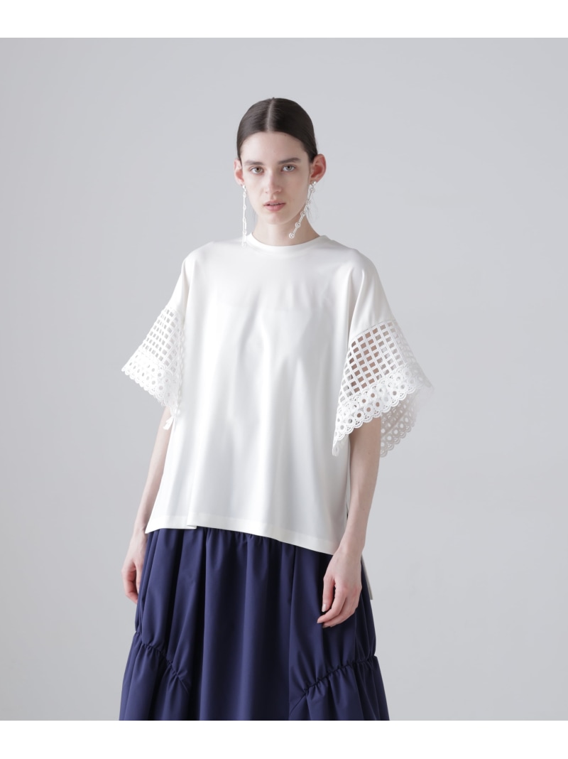 マットポンチトップス ADORE アドーア トップス カットソー・Tシャツ オレンジ ブラウン ホワイト【送料無料】[ Fashion]｜ADORE （アドーア）