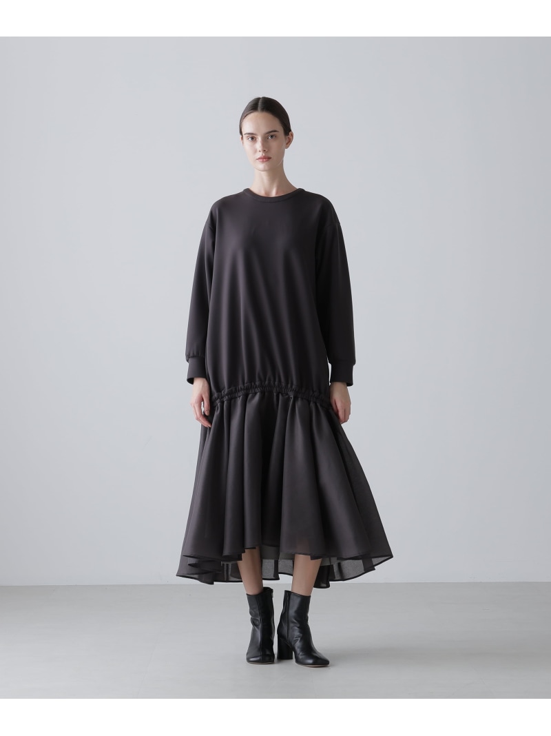 ◆パウダリーダンボールワンピース ADORE アドーア ワンピース・ドレス ワンピース ベージュ ブラック グレー【送料無料】[ Fashion]