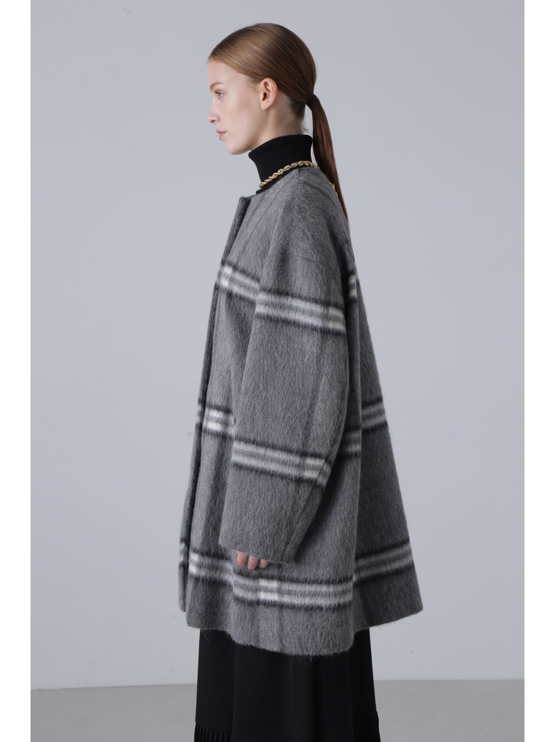 ジャケット・アウター ADORE 楽天市場】【SALE／60%OFF】シャギーミックスボーダーコート