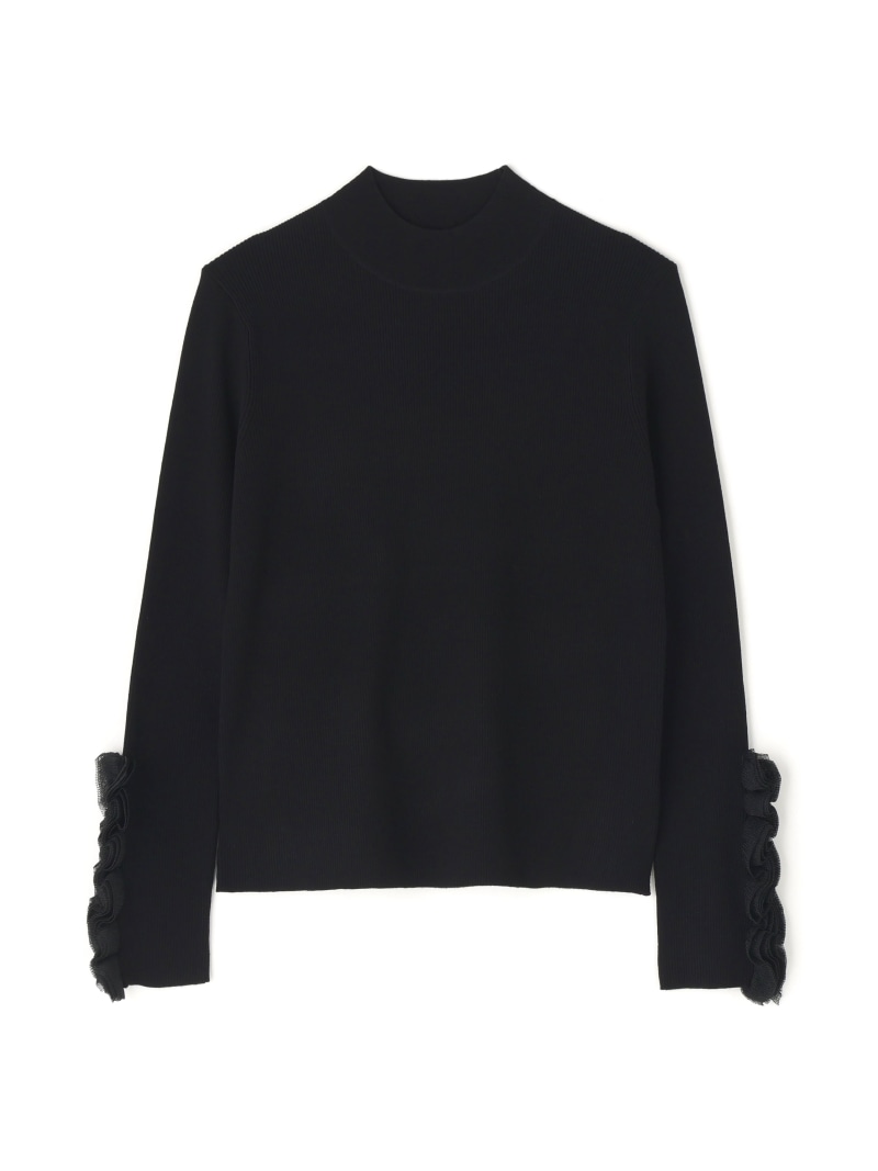 ◆スポンディッシュフリルニット ADORE アドーア トップス ニット ブラック ブルー ホワイト【送料無料】[ Fashion]｜ADORE （アドーア）