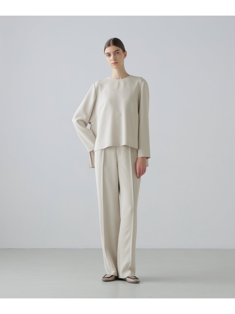【SALE／50%OFF】◆ストレッチジョーゼットパンツ ADORE アドーア パンツ その他のパンツ ネイビー ベージュ【RBA_E】【送料無料】[ Fashion]｜ADORE （アドーア）