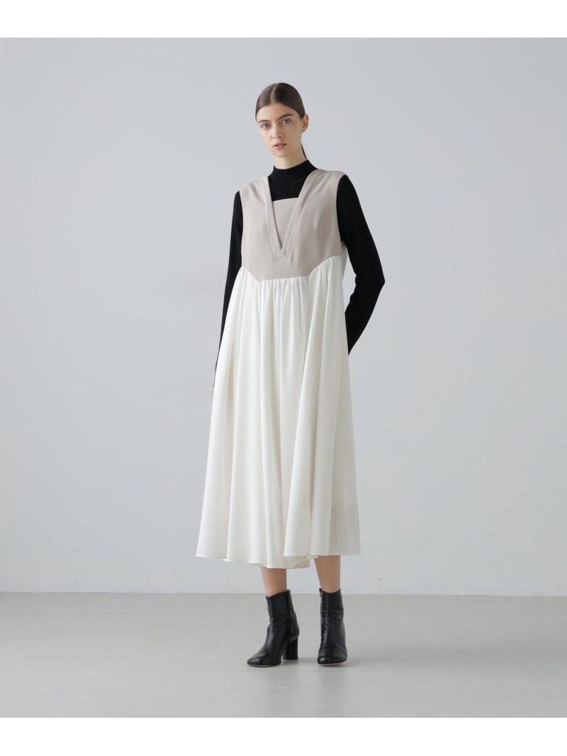 ◆ソフトキュプラワンピース ADORE アドーア ワンピース・ドレス ワンピース ホワイト ブラック【送料無料】[ Fashion] 44,220円