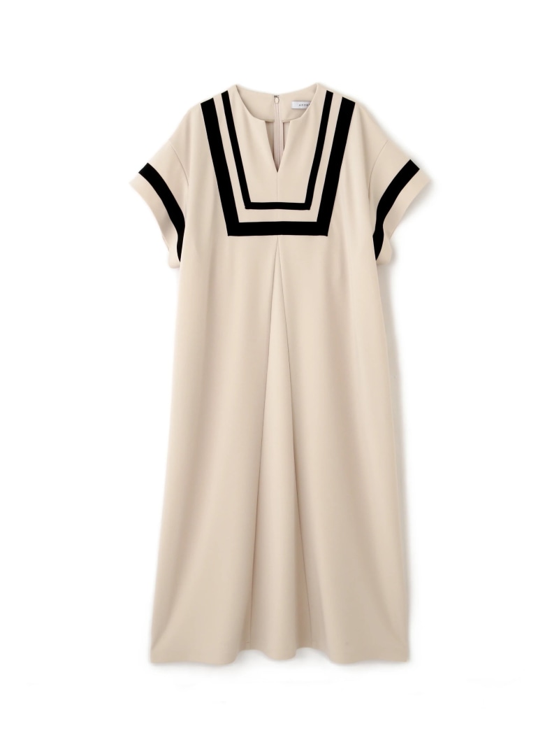 マットストレッチダンボールワンピース ADORE アドーア ワンピース・ドレス ワンピース ブラック ベージュ【送料無料】[ Fashion]