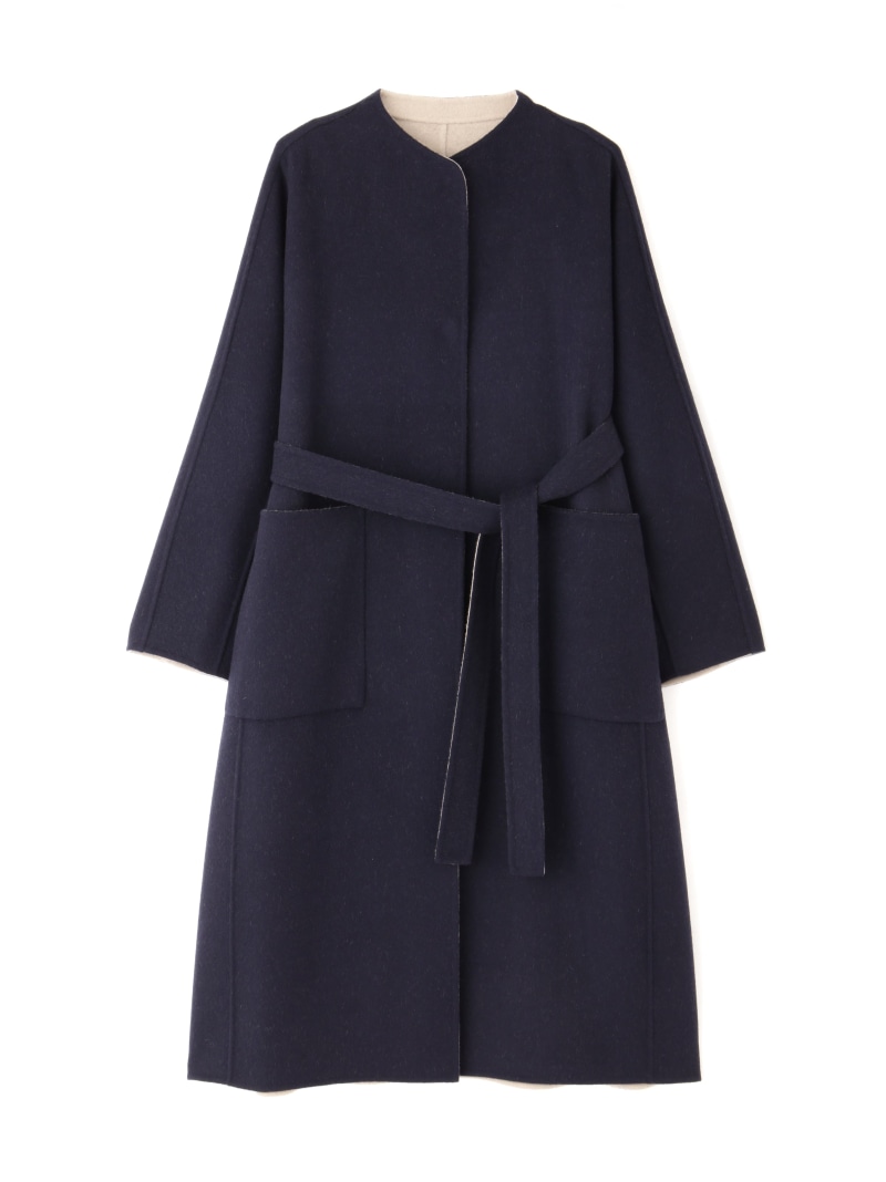 楽天市場】【SALE／30%OFF】バイカラーメリノウールロングコート ADORE