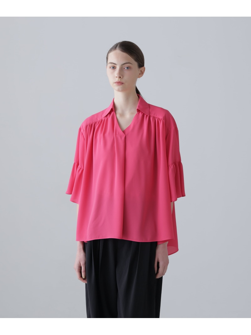 ◆ライトジョーゼット ADORE アドーア トップス シャツ・ブラウス ホワイト ブルー ピンク【送料無料】[ Fashion]｜ADORE （アドーア）