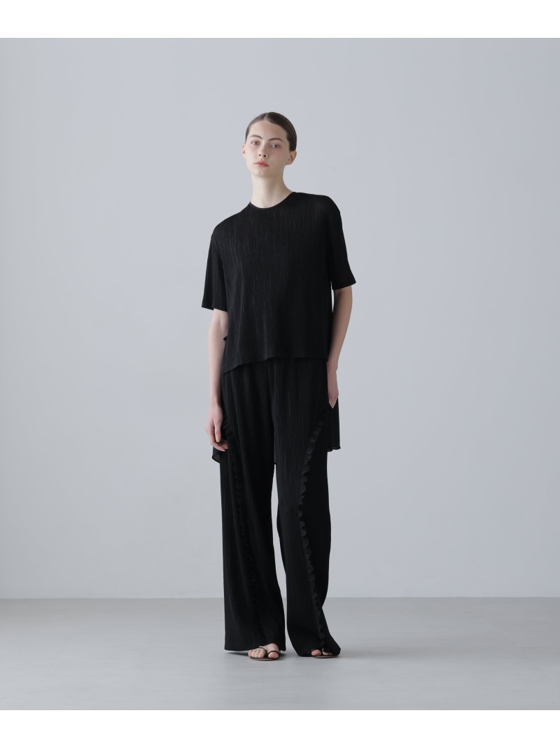 ◆ランダムプリーツパンツ ADORE アドーア ズボン下 余分の物のズボン下 黒いこと 青碧【此れから取っておく】*【貨物輸送無料】[ Fashion]