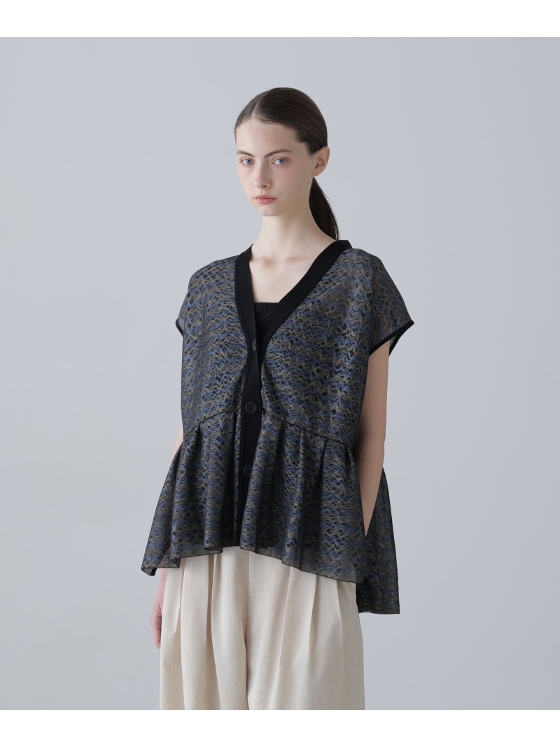 ◆インレイニット ADORE アドーア トップス 編み物 白いこと 黒いこと【先んずる取っておく】*【貨物輸送無料】[ Fashion]