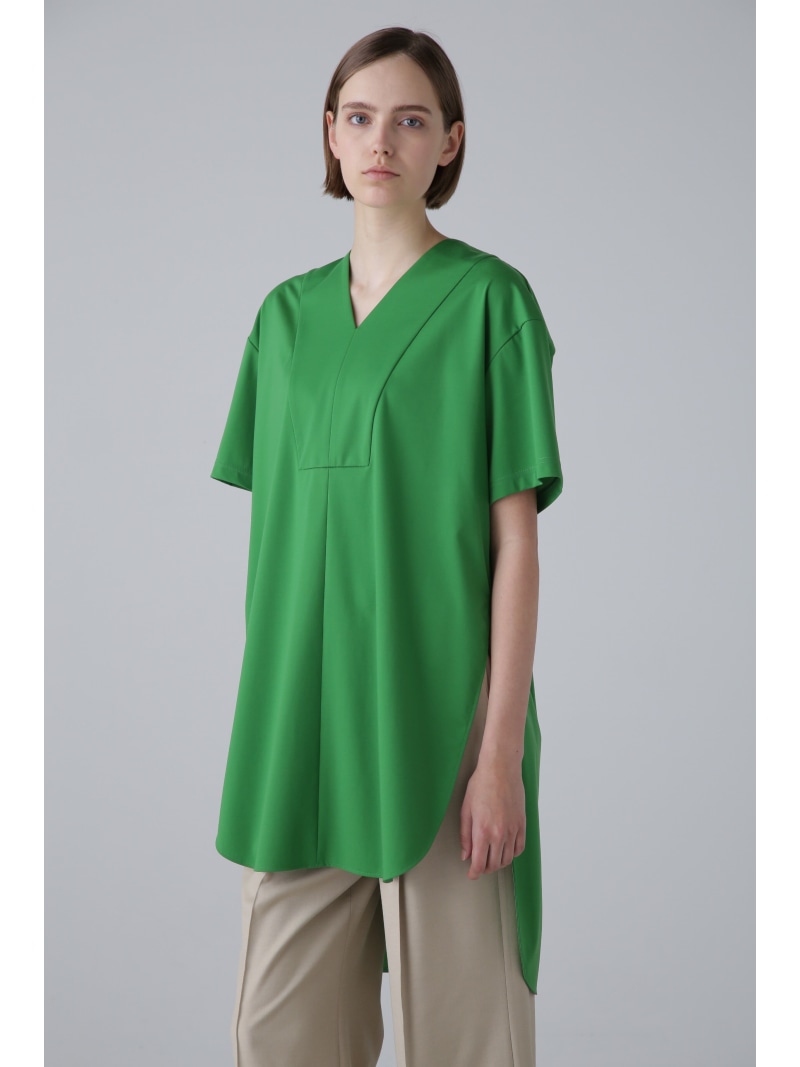 【SALE／60%OFF】◆ハイブリッドポンチカットソー ADORE アドーア トップス カットソー・Tシャツ グリーン ピンク ネイビー【RBA_E】【送料無料】[ Fashion]
