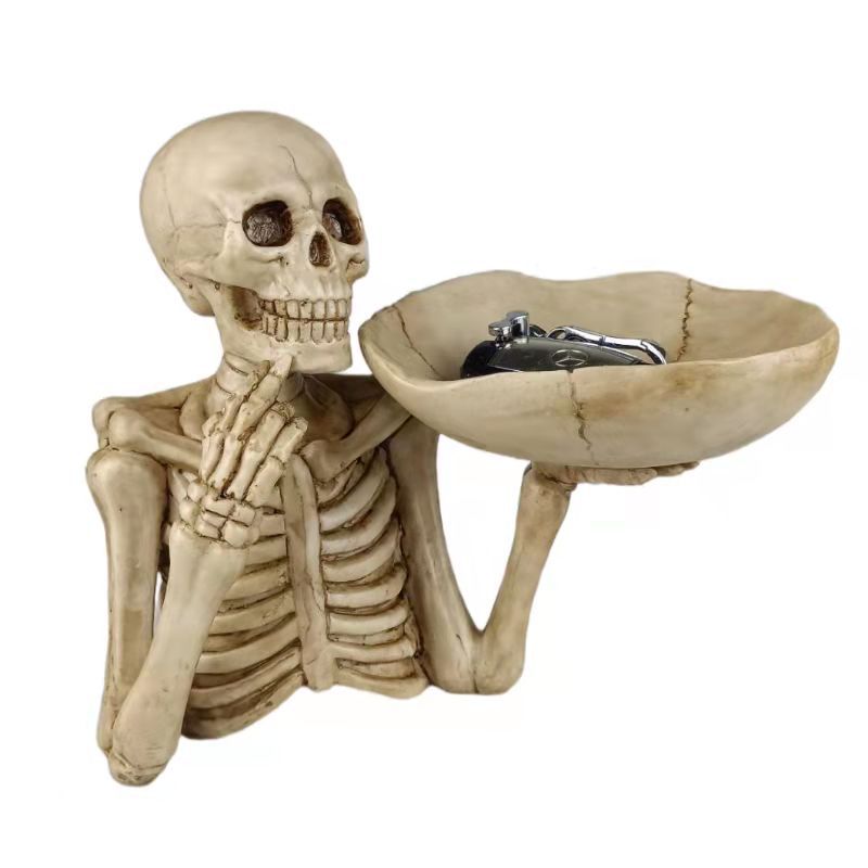 楽天市場】ガラ空き ドクロ 小物入れ 卓上 リアル 頭蓋骨 骸骨