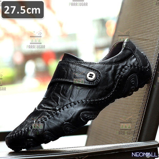 牛皮 型押し ☆ メンズ ビジネス レザー ワニ柄 シューズ ブラック サイズ 27.5cm 革靴 靴 カジュアル 屈曲性 通勤 軽量 【621】