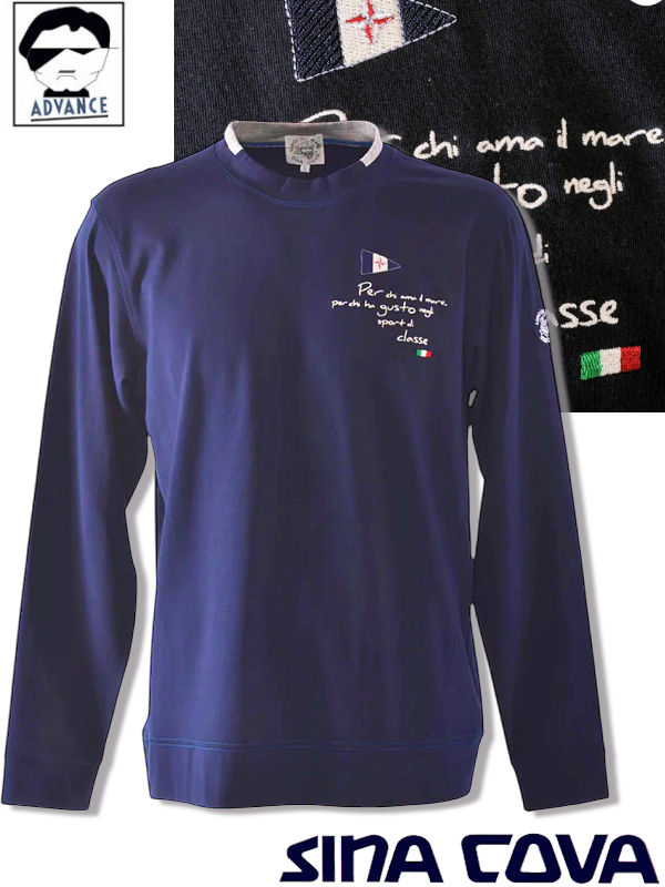 シナコバ ゴルフ sina cova 2025新作春夏 長袖Tシャツ ちょいワル 大きいサイズ メンズ sinacova おしゃれ マリン ブランド ラッピング無料【送料無料】【お取寄せ可】こちらの在庫ありの商品は土日祝日も休まず発送 25110040 M/L/LL