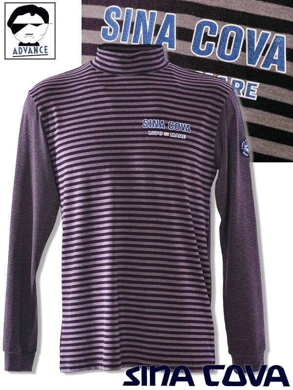 シナコバ ゴルフ sina cova 2025新作秋冬 ハイネックTシャツ ちょいワル 大きいサイズ メンズ sinacova マリンブランド ラッピング無料【送料無料】【お取寄せ可】在庫あり表示の商品は15時までのご注文で土日も即日発送 25250070 M/L/LL