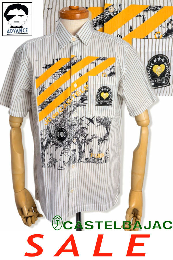 \20％OFF セール/ カステルバジャック 2026新作春夏 服 半袖シャツ ゴルフ CASTELBAJAC メンズ 大きいサイズ スポーツ アウトレット 無料ラッピング【送料無料】【お取寄せ可】在庫あり表示の商品は15時までのご注文で土日も即日発送 721-6226-174 M/L/LL｜セレクトショップadvance-wear