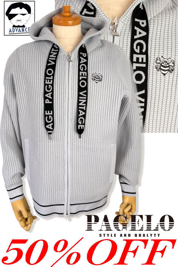50％OFFセール パジェロ PAGELO 服 パーカーブルゾン 2026新作春夏 ちょいワル ちょい悪 ブランド メンズ 大きいサイズ アウトレット アンジェロ ジャパン【送料無料】【お取寄せ可】在庫あり表示の商品は15時までのご注文で土日も即日発送 62-3190-07 M/L/LL