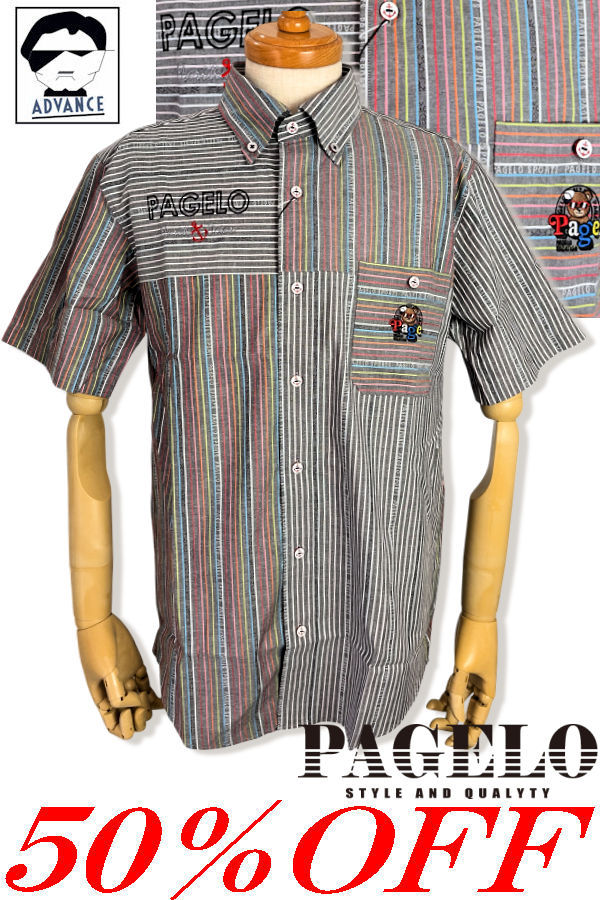 \50%OFF セール/ パジェロ PAGELO 服 半袖シャツ 2026新作春夏 ちょいワル ちょい悪 ブランド メンズ 大きいサイズ アウトレット アンジェロ ジャパン 無料ラッピング【送料無料】在庫あり表示の商品は15時までのご注文で土日も即日発送 62-2193-07 M/L/LL|セレクトショップadvance-wear