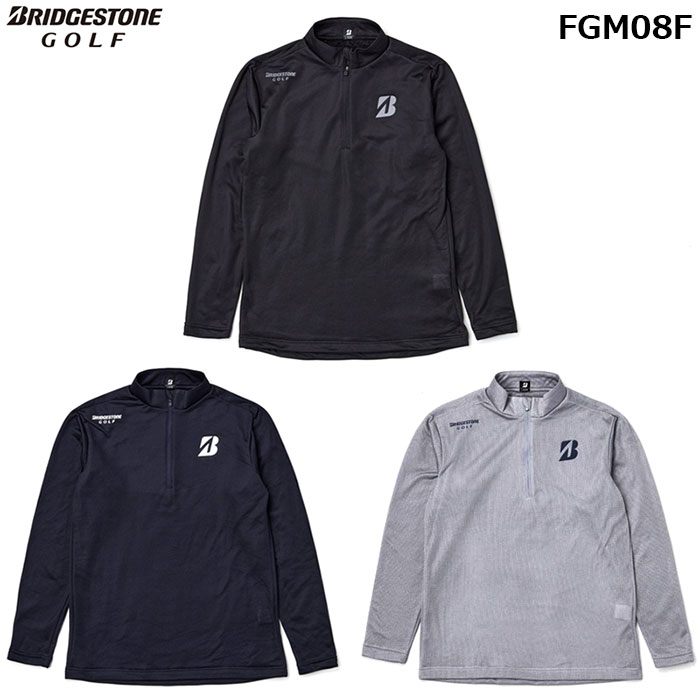 BRIDGESTONE 25年秋冬 【B-02】 長袖ハーフジップシャツ【FGM08F】ブリヂストン