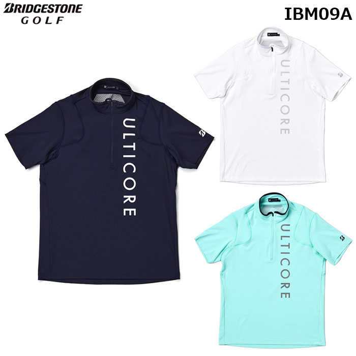 BRIDGESTONE 26年春夏 ULTICORE 半袖二分の一ZIPプルオーバー【IBM09A】4Dimotion Fitブリヂストン アルティコア