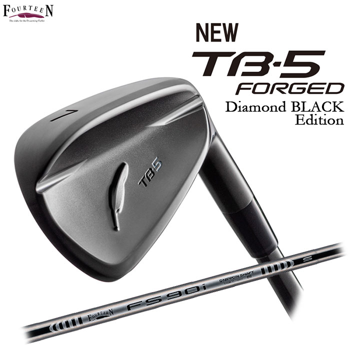 FOURTEENTB-5 FORGED アイアン（\u002725）ダイヤモンドブラックサテン仕上5本仕掛ける（#6～9,P）FS-90i BK スチールシャフトフォーティーン フォージド ゴルフ-スポーツ・アウトドア