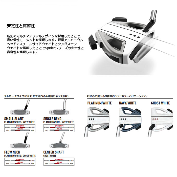 配送員設置送料無料 Taylormade テーラーメイド スパイダー Ex パター 日本仕様 ゴーストホワイト Spider Ex Ghost White Putter Smtb Ms アドバンススポーツ 安い Www Megamindonline Com