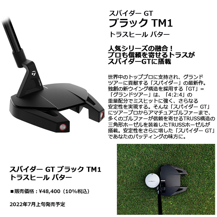 テーラーメイド スパイダーGT ブラック TM1 パター BLACK TM1