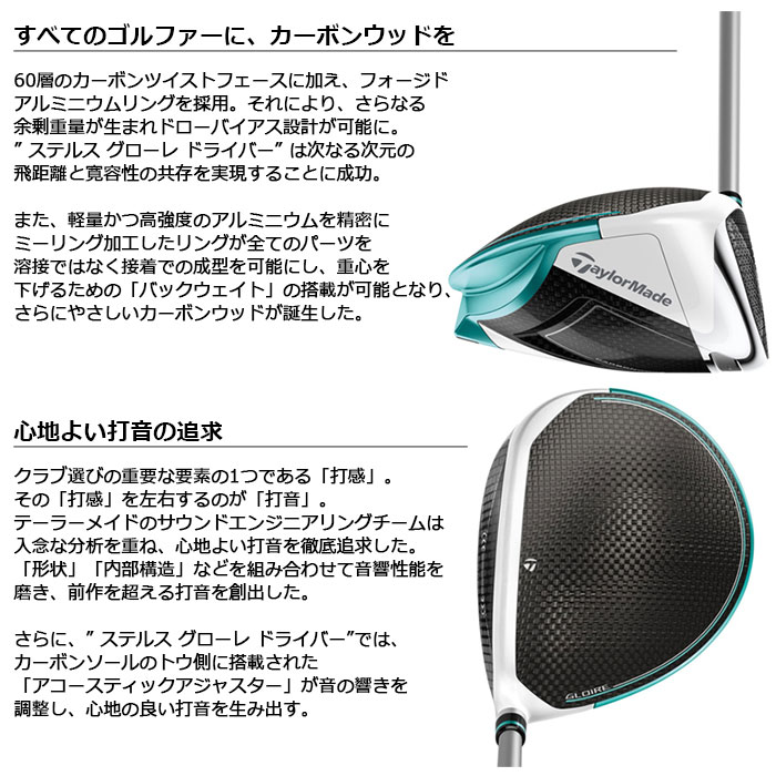 TaylorMade STEALTH GLOIRE ウィメンズ ドライバー 日本仕様 FUJIKURA SPEEDER NX for TM シャフト テーラーメイド  ステルスグローレ 期間限定で特別価格