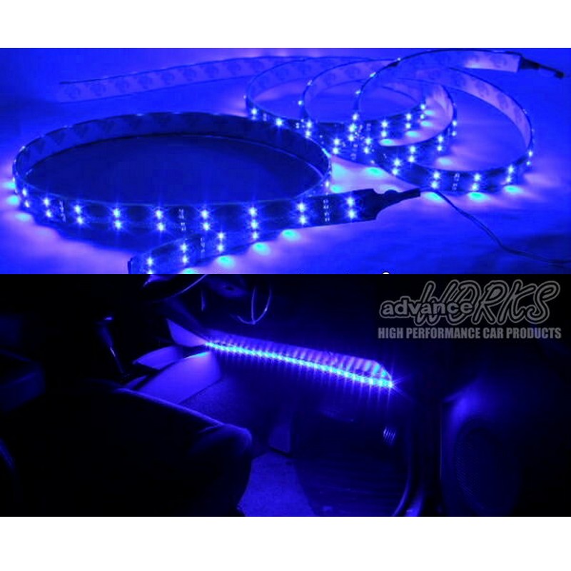 楽天市場】12V対応 極薄超高輝度 青 LEDフレックスチューブライト120cm