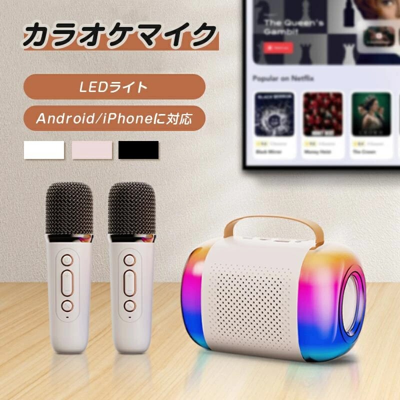 楽天市場】Blueera カラオケセット家庭用 BT マイク 2本