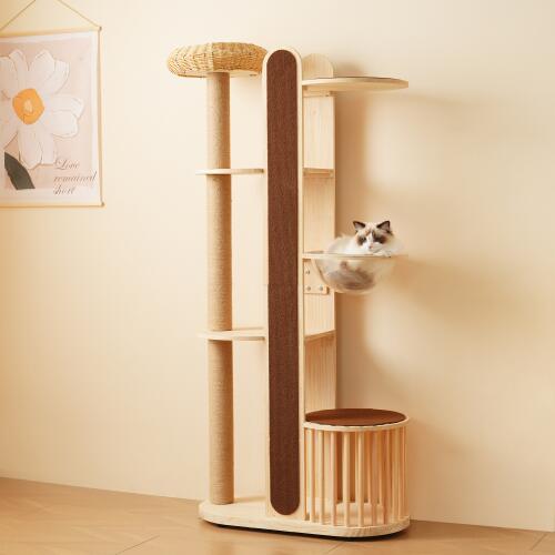 キャットタワー 猫タワー キャットツリー スリム 高さ173.5cm 据え置き 楽天市場】キャットタワー 猫タワー キャットツリー スリム 高さ173.5