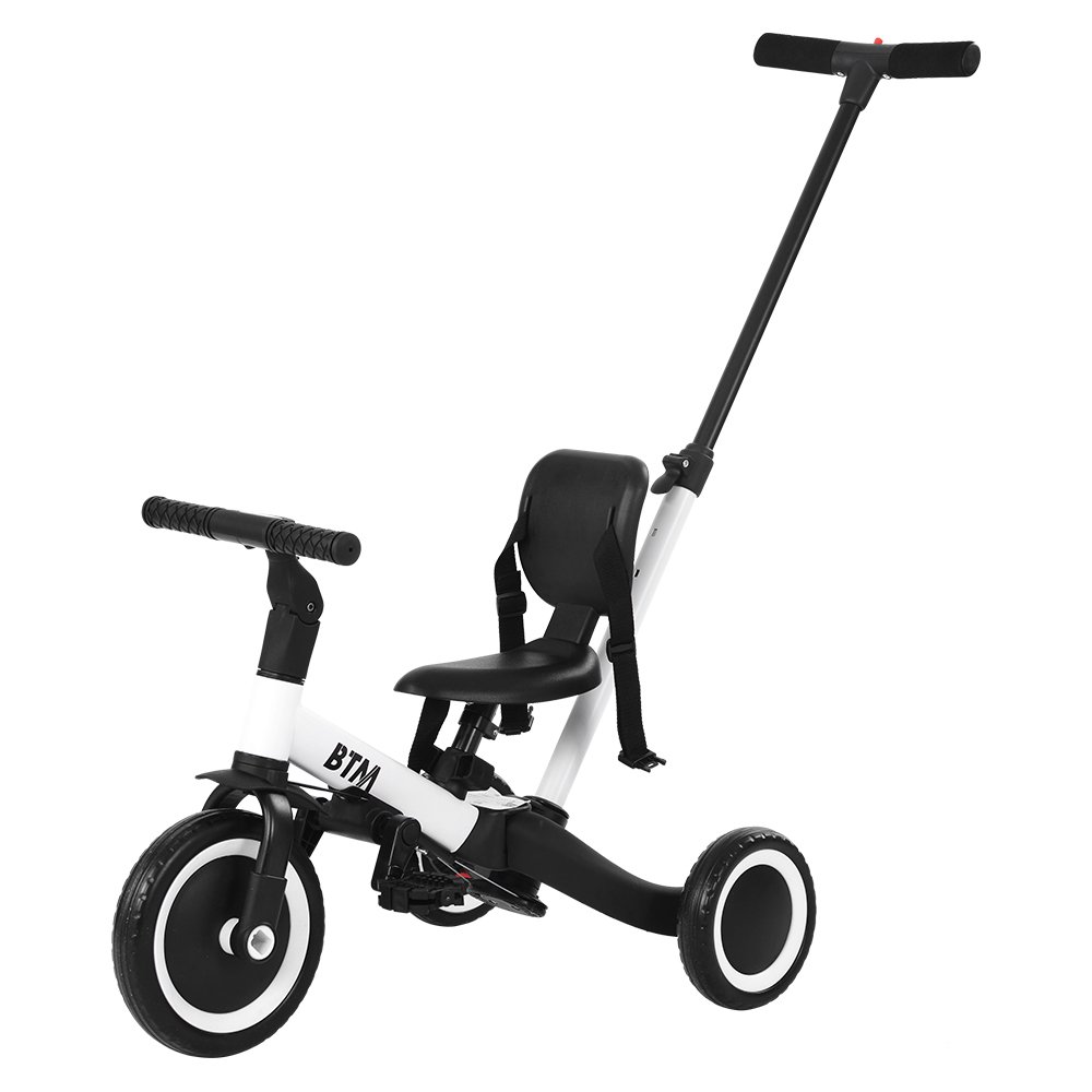 子供用三輪車 4in1 三輪車のりもの 押し棒付き 自転車 おもちゃ 乗用玩具