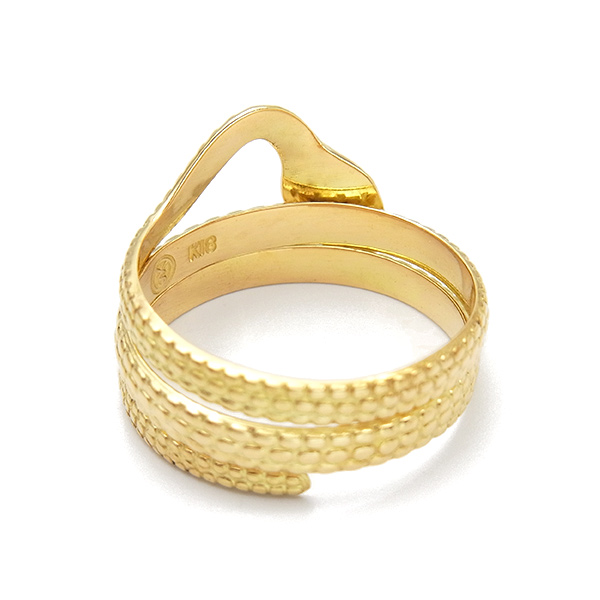 【楽天市場】ダイヤモンド ヘビリング - 18金 K18 イエローゴールド ゴールド 蛇 ヘビ スネークリング snake ring 幸福