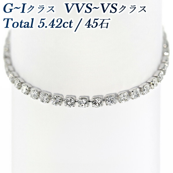 楽天市場】Pt900/K18YG/PG【5.00ct】ダイヤモンド テニス