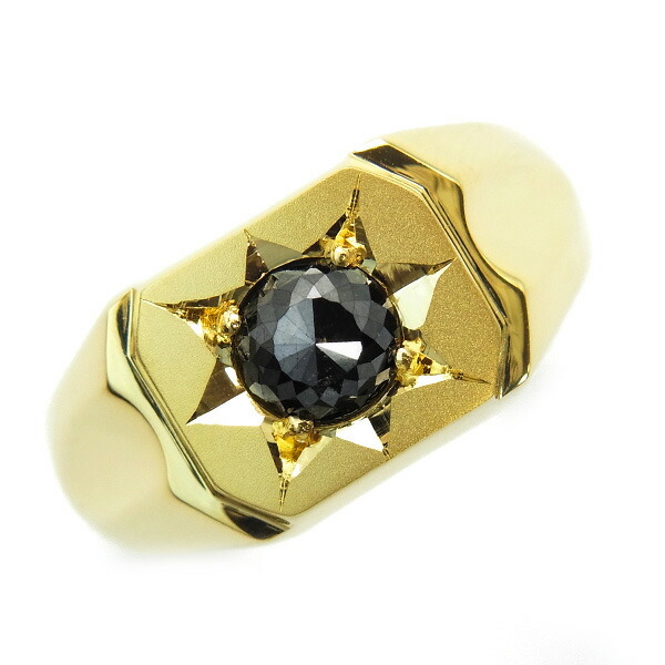 楽天市場 ご注文後5 Off ブラックダイヤモンド 印台 メンズリング 0 60 0 80ct ファンシーカット ローズカット 18金 0 6ct 0 7ct 0 8ct 0 6カラット 0 7カラット 0 8カラット ブラック ダイヤモンド ブラックダイヤ K18 イエローゴールド エメット ジュエリー