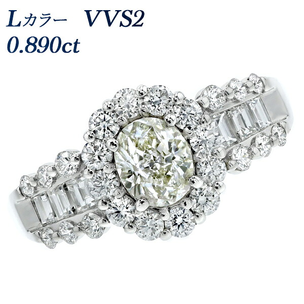 ダイヤモンド リング 0.890ct L VVS2 オーバルブリリアントカット プラチナ 0.8ct 0.8カラット ダイヤリング ダイアリング 指輪 指環 ダイアモンドリング ダイヤモンドリング 豪華 華やか ゴージャス Pt950|エメット ジュエリー